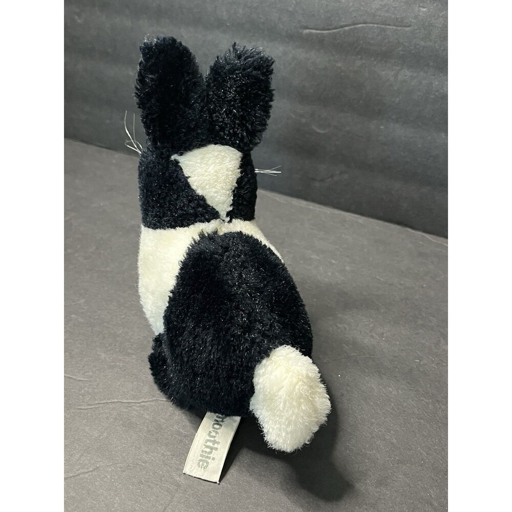 Smoothie By Russ Berrie 6" Black And White Bunny Rabbit Toy Vintage Plush - Picture 7 of 12
